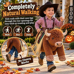 Kids Highland Cow Ride-On Costume