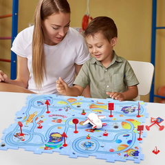Puzzle Racer Kids Car Track with toys (4 Pack)